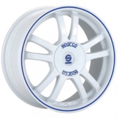Sparco Rally - White Blue Lip